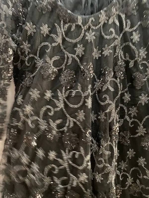 Black net lehnga and long frock… 2