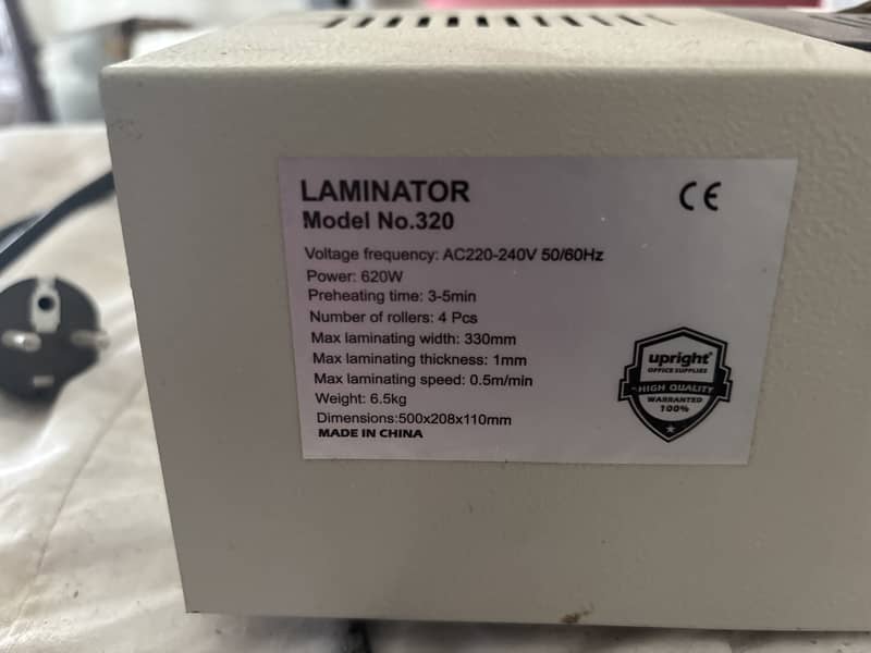 Laminator model no. 320 0