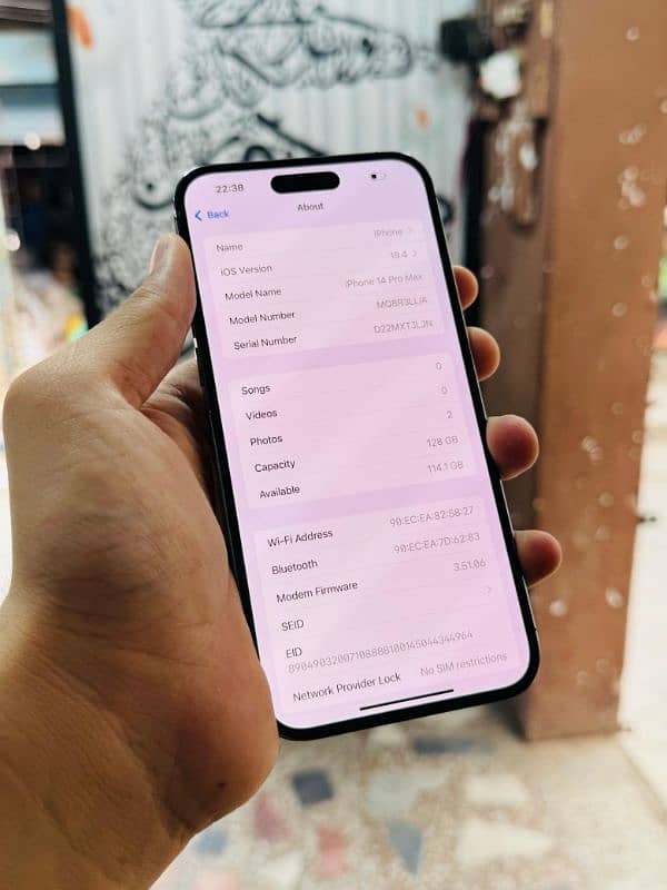 iphone 14 Pro Max 128GB Non PTA Full 4 Months Sim Time 5