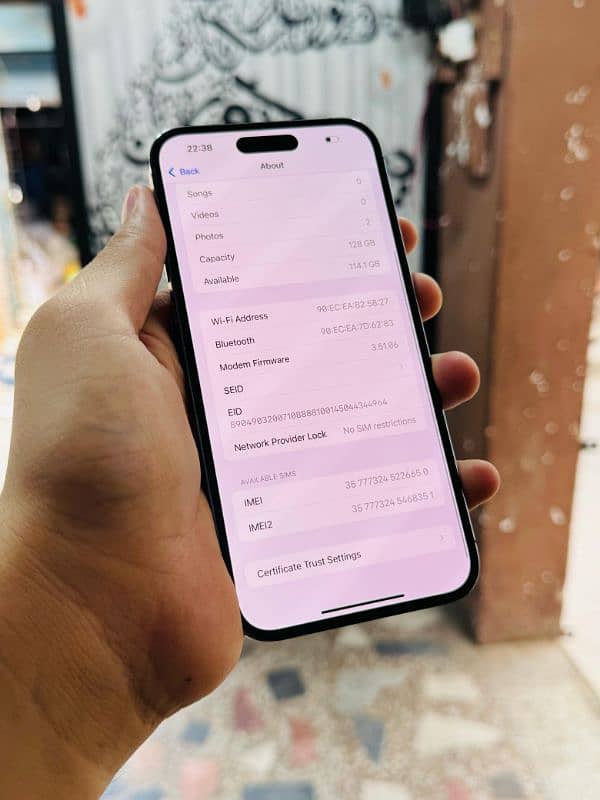 iphone 14 Pro Max 128GB Non PTA Full 4 Months Sim Time 6