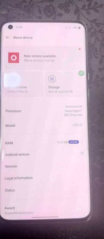 9 pro h set saaf memey 12 256 2
