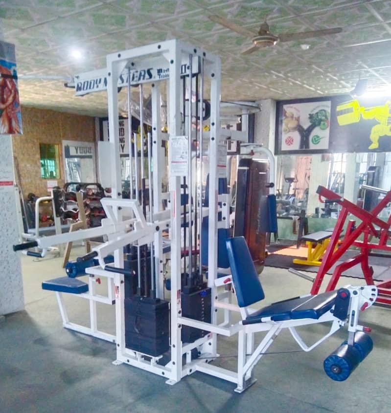 Full Gym Setup|Five station| Leg press|Crunch machine|Abductor machine 0