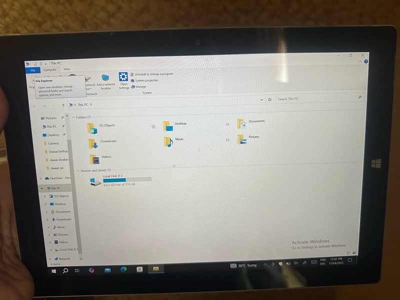 Tab window Surface book 5