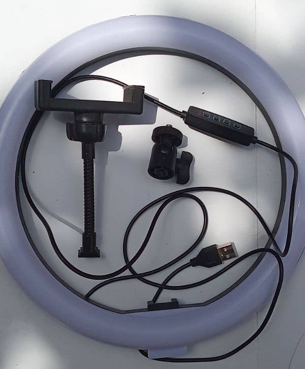 Ring Light & 7 ft Tripod stand with Lavalier Microphone 1