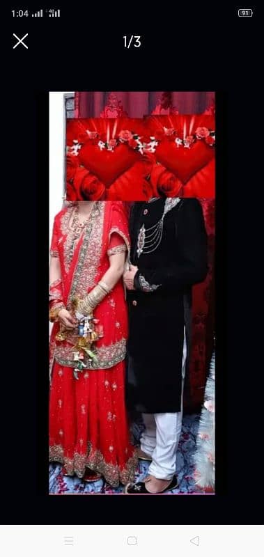 Bridals Lehnga for sale bilkul new hai 1din use hua hai  arjnt sale 0