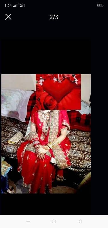 Bridals Lehnga for sale bilkul new hai 1din use hua hai  arjnt sale 1