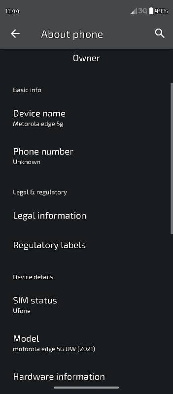 Metorola Edge 5g + Digit E 2 Pro Touch 16
