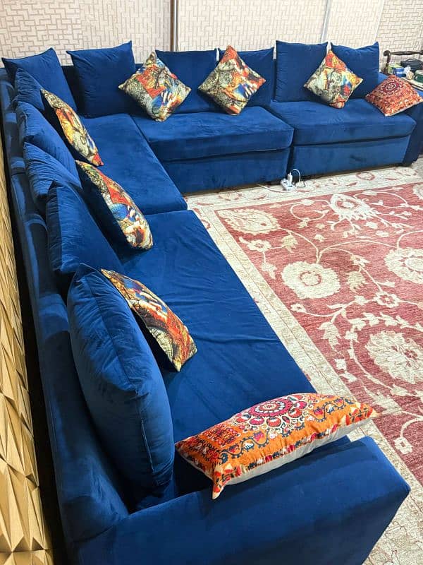 11 seater L shaped slightly used sofa 2