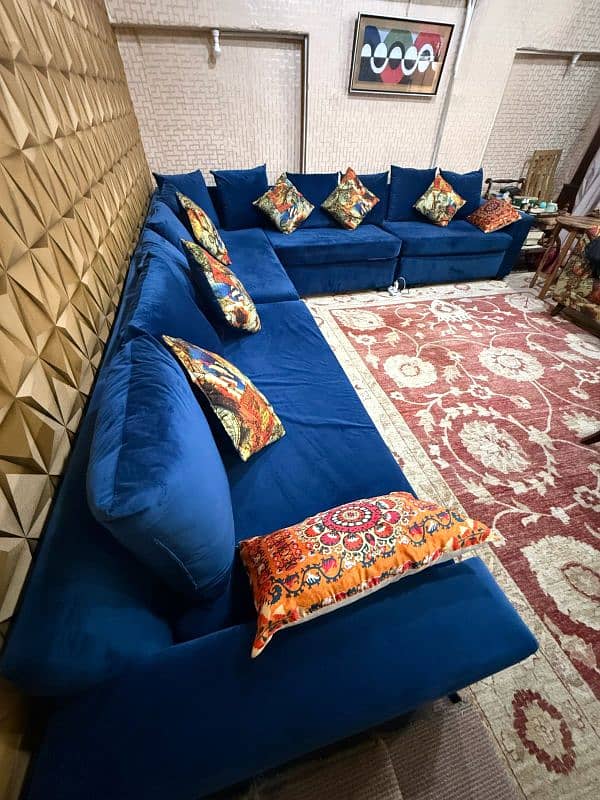 11 seater L shaped slightly used sofa 3