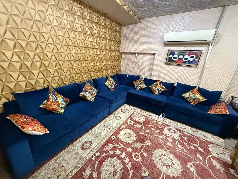 11 seater L shaped slightly used sofa 5