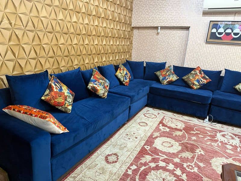 11 seater L shaped slightly used sofa 7