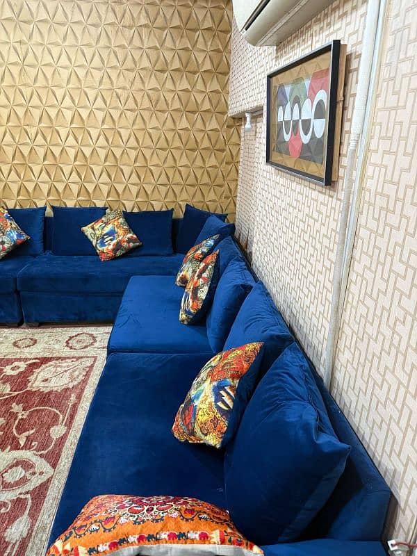 11 seater L shaped slightly used sofa 8