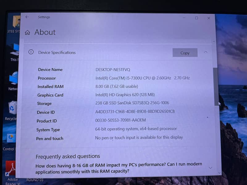 Core i5 vpro 7th Generation , Dell laptop 2
