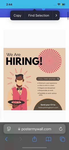 need resturant staff