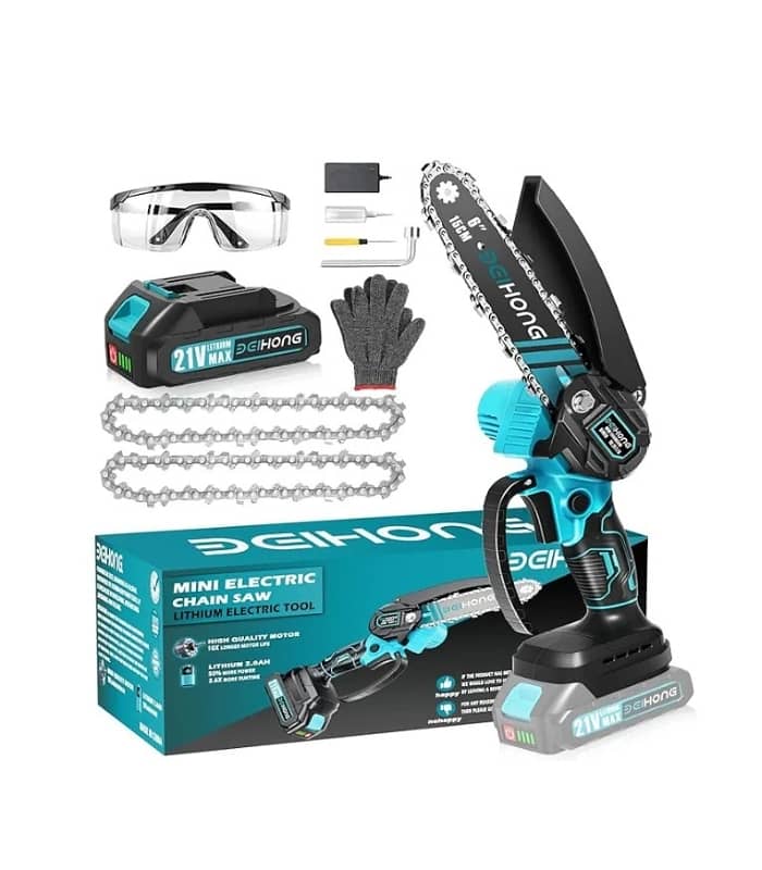 Deihong Mini Chainsaw 6-Inch with Battery, Cordless Power Chain Saws 0