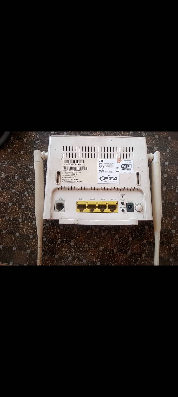 PTCL wifi router 03053200672 0