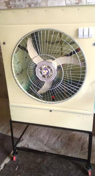 12 Volt DC Lahori Room Air Cooler-Full Size With 4 Wheel Iron Stand