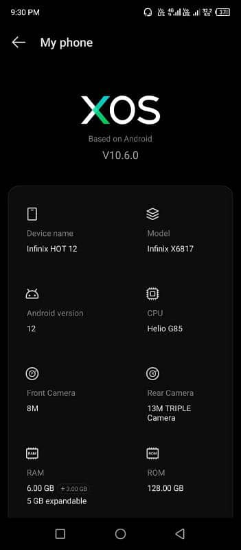 Infinix note 12 pro with box charger 0