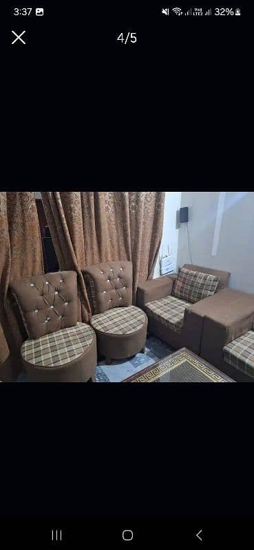 sofa set with 2 chairs and 2 tables 1