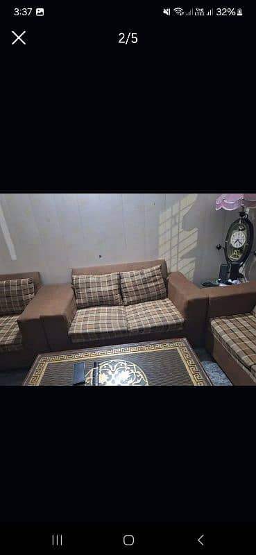 sofa set with 2 chairs and 2 tables 3