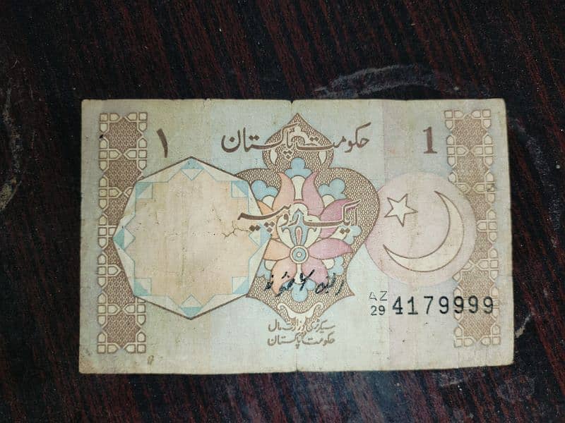 Old 1 Rupees Note 0