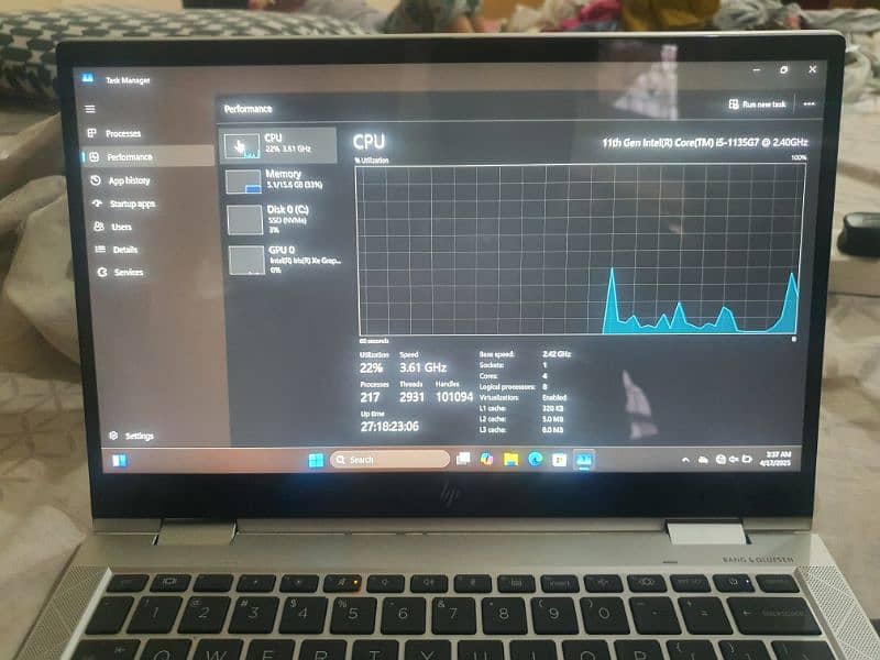 Hp Elitebook i5 8th Genration x360 830 G8 Notebook Pc Touch Screen 4
