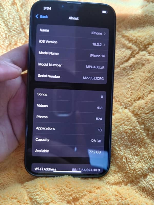 iPhone 14 jv 128 gb box open 9