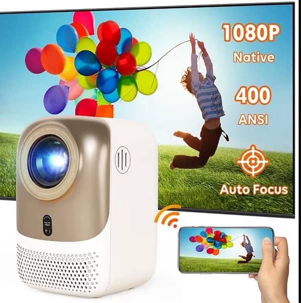 Protabe Projector Full HD 4K (1920*1080P) - 400 Ansi 3