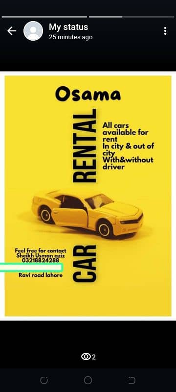 Wagon R car on rent base available 1