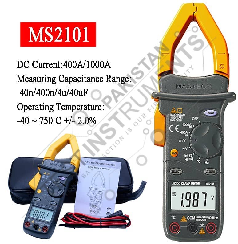 MASTECH MS2101 AC/DC 1000A Digital Clamp Meter In Pakistan 0