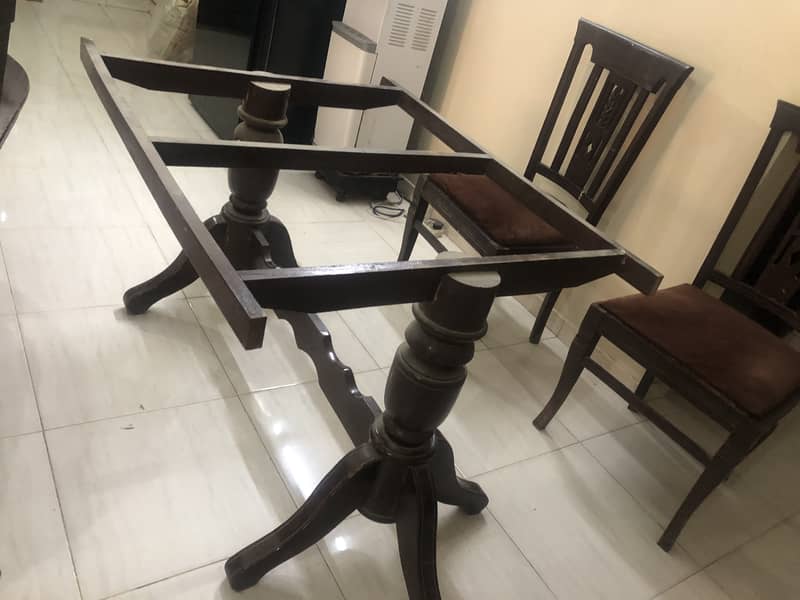 Wooden dinning table with 6 chairs 3