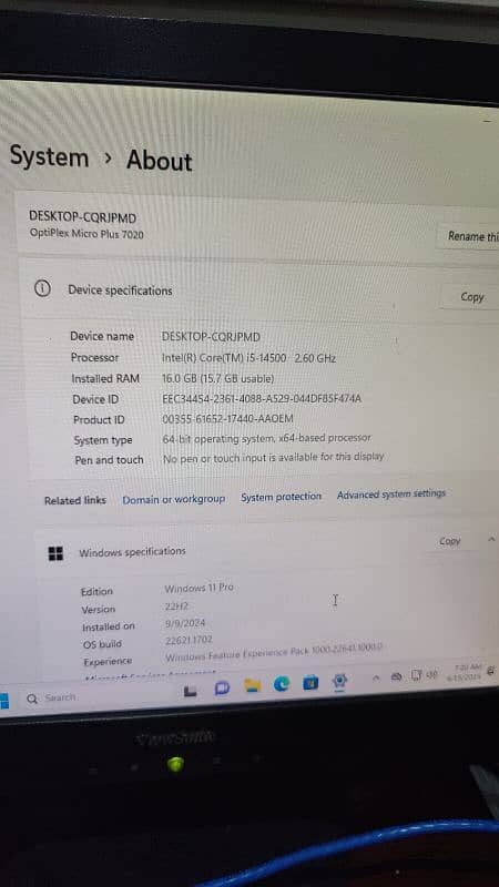 Dell Optiplex micro form factor (latest gen) 6