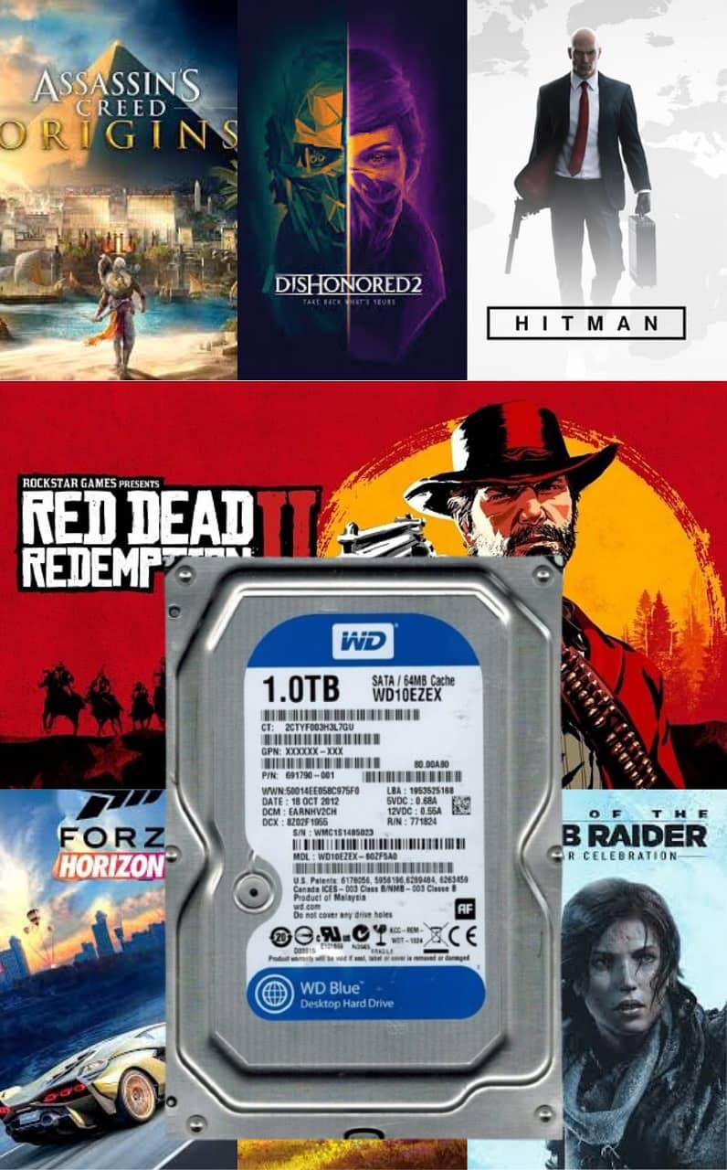 512gb/500gb and 320gb/300gb hard disk drive hdd full of Games 0