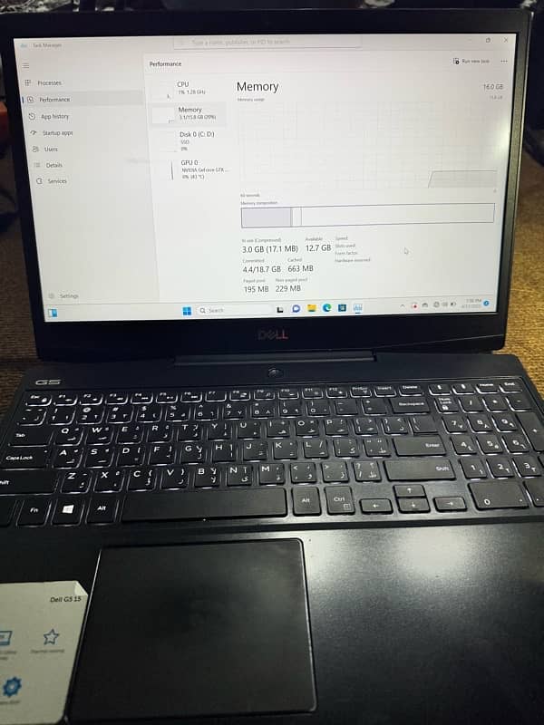 Dell G5 5500 Core i7 10th Gen 16 Gb ram 512 Gb SSD Nvidia 1650Ti 4