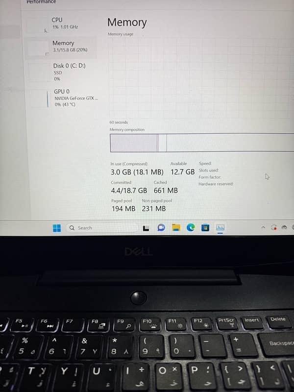 Dell G5 5500 Core i7 10th Gen 16 Gb ram 512 Gb SSD Nvidia 1650Ti 6