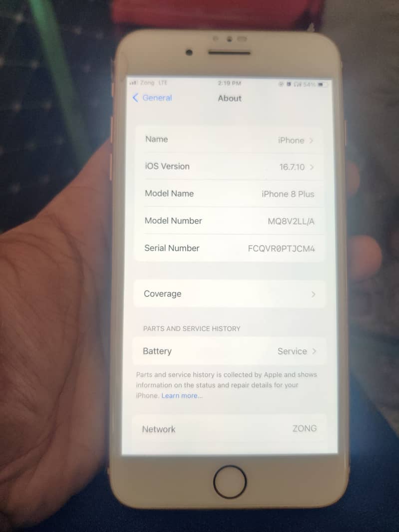 Iphone 8plus 64gb Pta approved no open no repair gold colour bh 73% 9