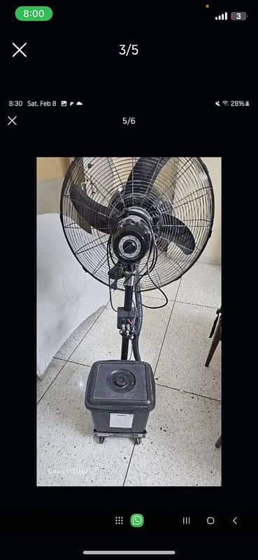 Pedestal Fan with cooling system like AC 1