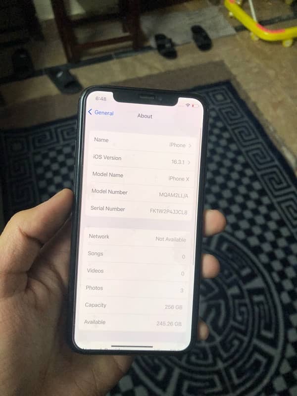 iphone X 256 gb pta approved 7