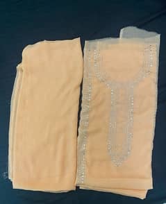 Handwork on pure chiffon