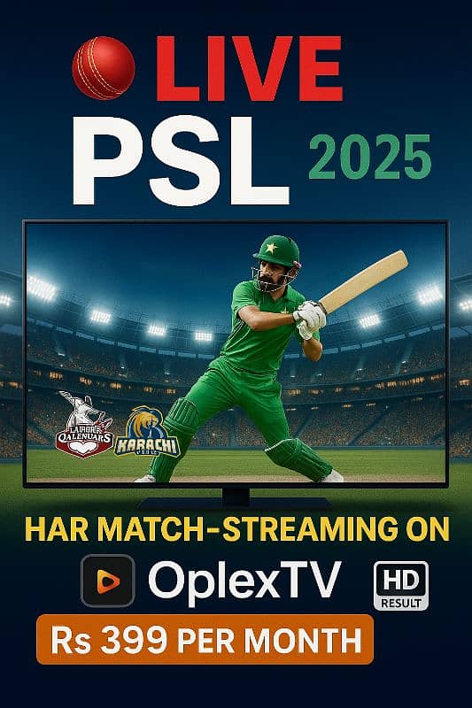 OplexTV Specifically PSL HD Matches Activation for Call: 03024531021 0