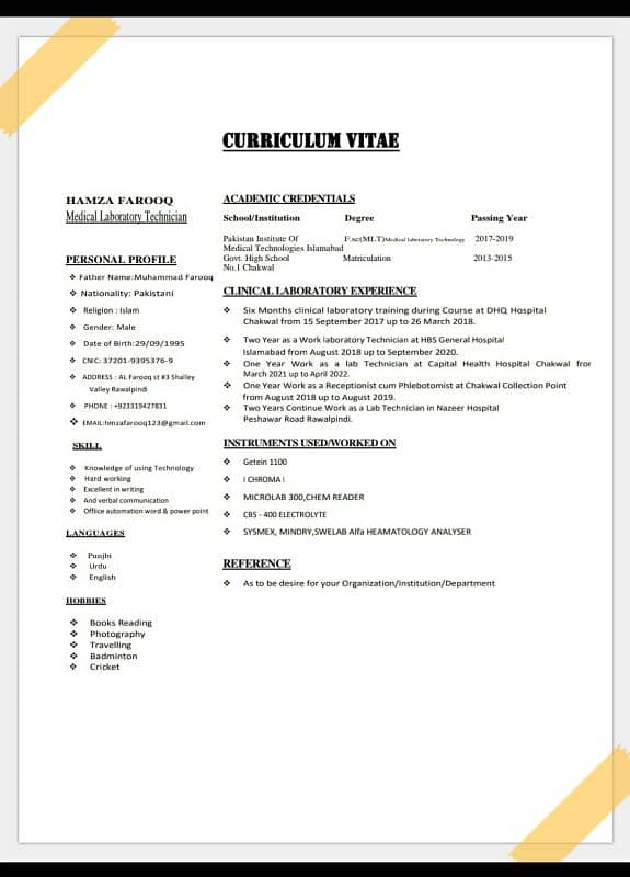 Lab technician 0