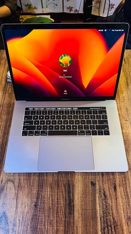 Mac book Pro 2017 model with touch bar, intel i7, 512GB storage 1