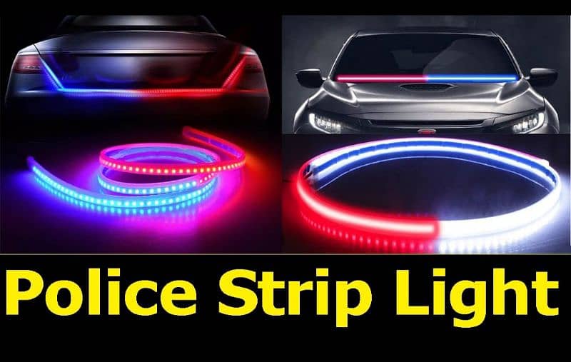 DASHBOARD STRIP PROTOCOL Red and Blue Color  LIGHT FLASHER Car F 1