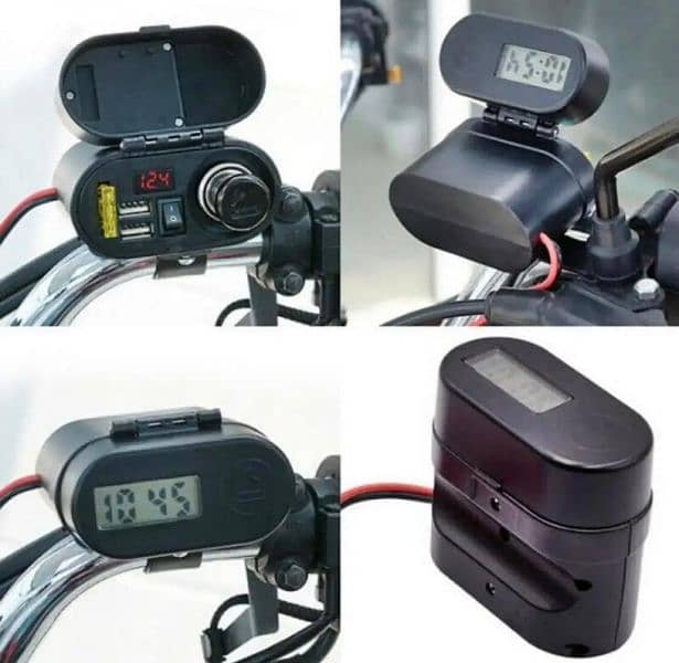motorcycle bike USB mobile charger multi function 4 free home delivery 3