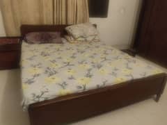 pure wooden old antique bed