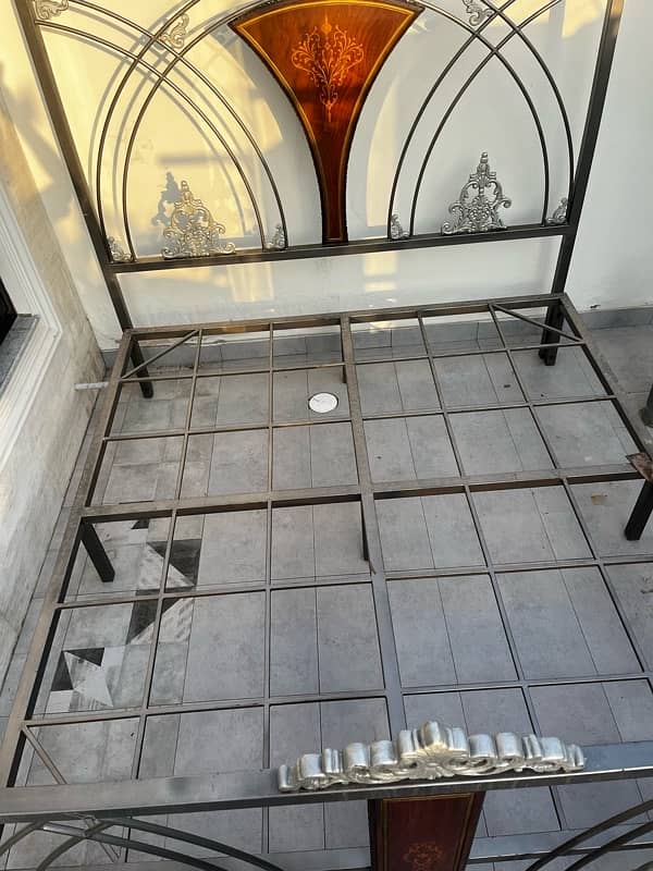 Comple Iron bed set with chairs and side tables. 2
