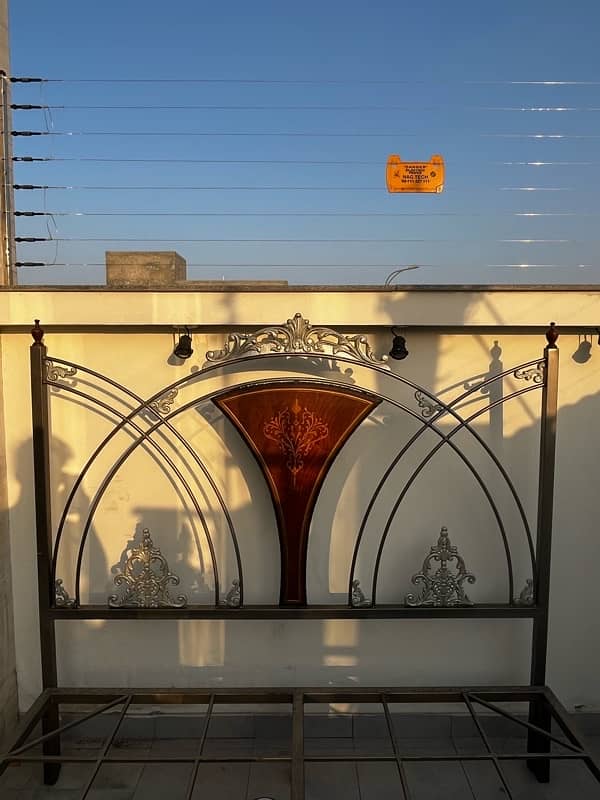 Comple Iron bed set with chairs and side tables. 1
