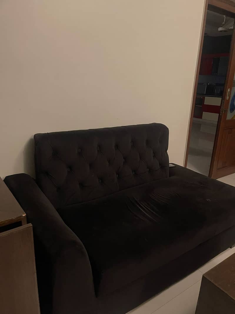 Black Classy Sofa and Complementary Tables DEAL 0