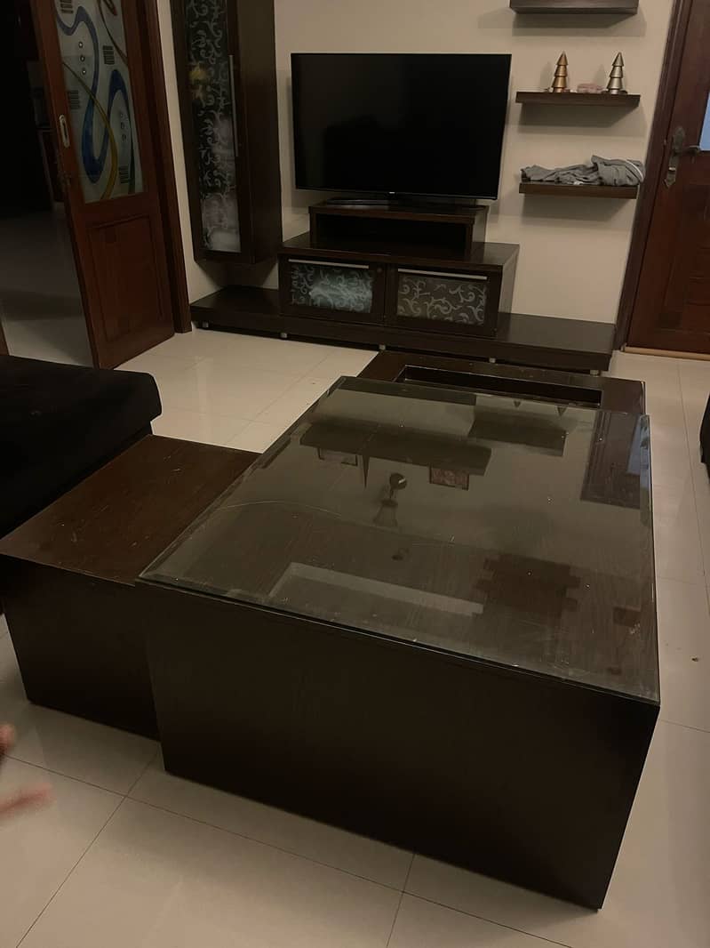 Black Classy Sofa and Complementary Tables DEAL 5