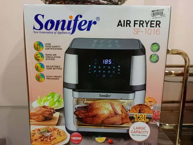 Air Fryer With Digital LED Touch Screen 1800 W (12L) Sonifer 0